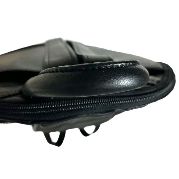 NWOT Osgoode Marley Teardrop Multi Zip Black Leather Backpack Travel Designer - Picture 10 of 16